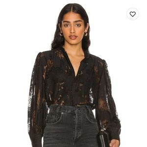 Bardot black lace top - NWOT